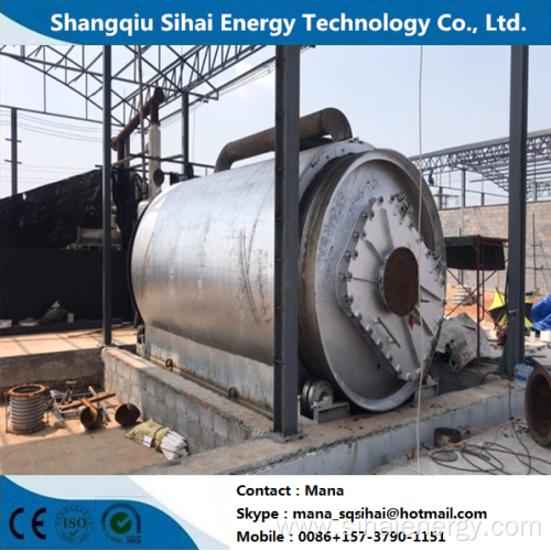 Pollution free waste rubbers pyrolysis plant